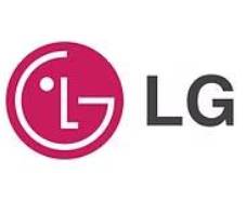 LG logo: a pink circle containing a stylized "L" and "G" forming a face, next to the letters "LG" in grey.