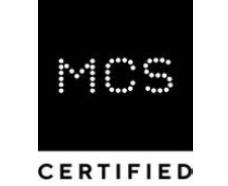 MCS Certified logo: the letters "MCS" formed by white dots inside a black square, with the word "CERTIFIED" in black capital letters underneath.