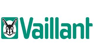 Vaillant logo featuring a stylised rabbit head in a green square next to the brand name in green text.